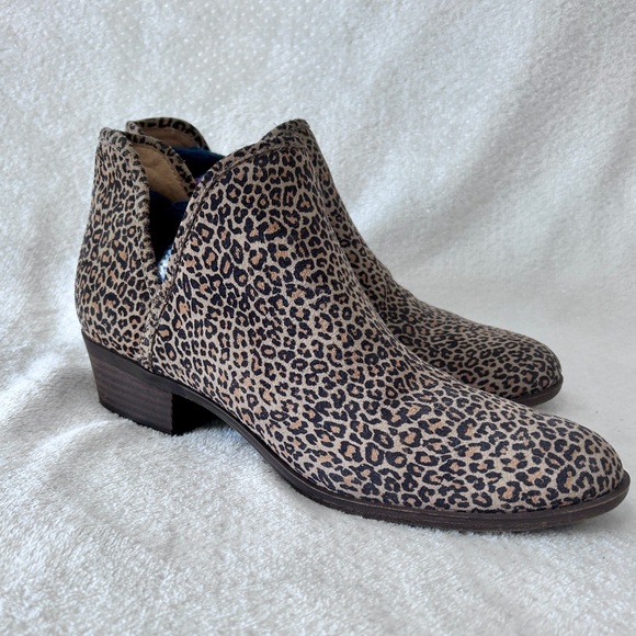 Lucky Brand Suede Leopard Print Booties, size 9.5 - Picture 3 of 7